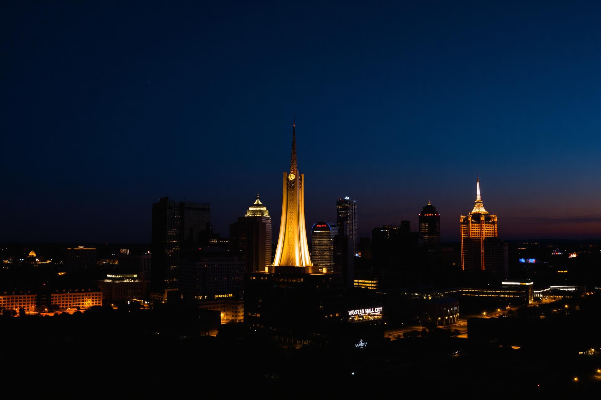 Kansas City skyline at twilight